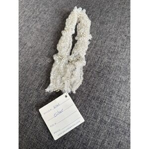 Bella Bridal Style 6161‎ Silver Beaded Lace Wedding Dress Sash Belt